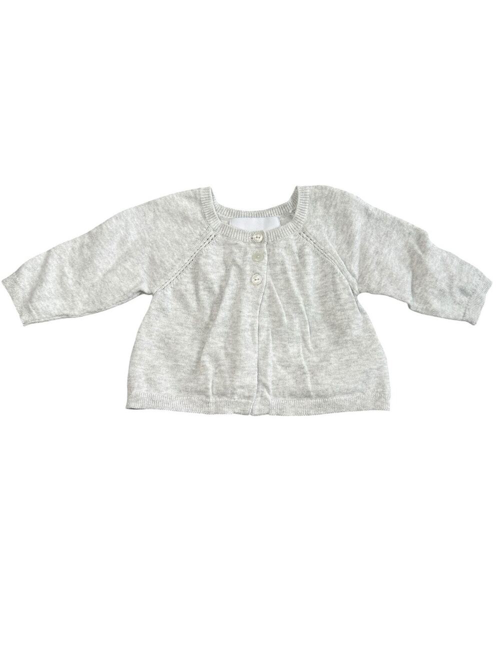 Old Navy Sweater Half Button Up Baby Girl Gray 0-3 Months
